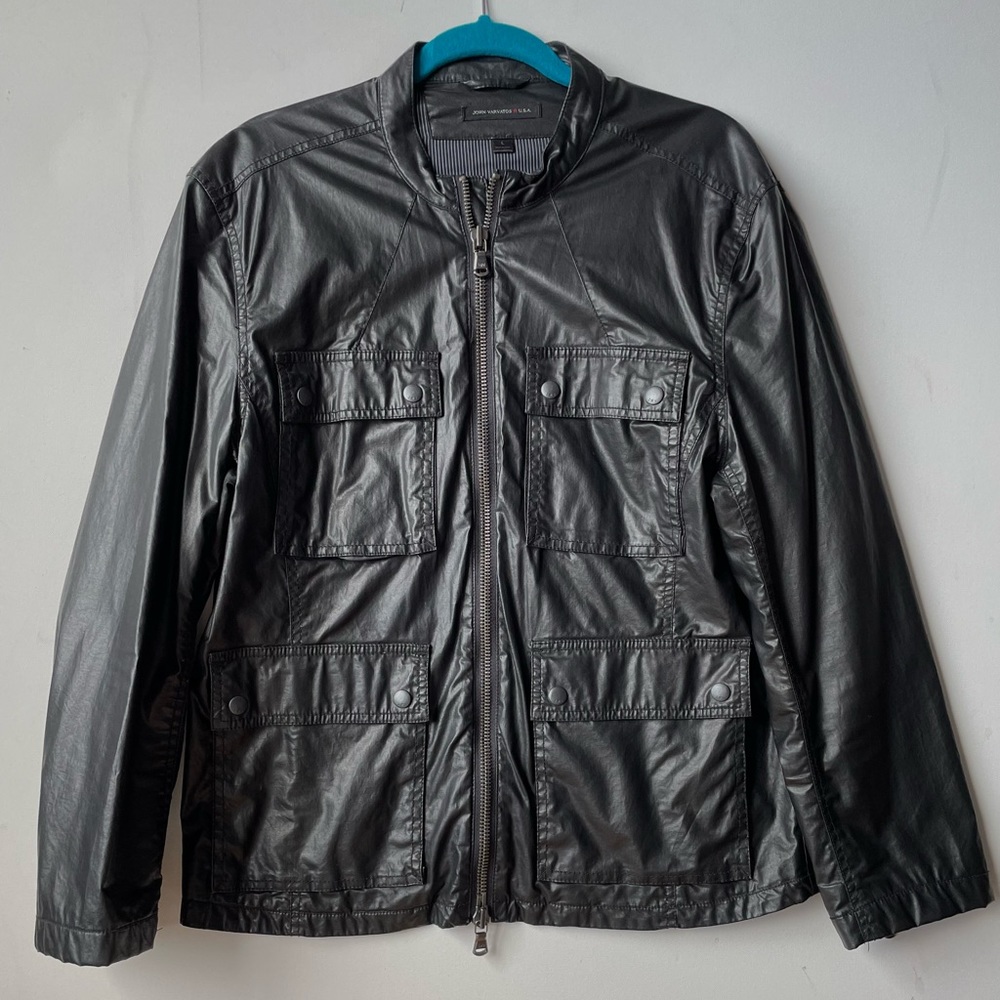 John Varvatos Coated Canvas field jacket
